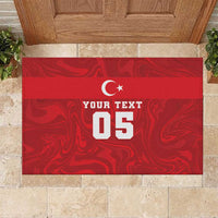 Custom Football 2026 Turkey Rubber Doormat Crescent-Stars Simple Style