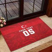 Custom Football 2026 Turkey Rubber Doormat Crescent-Stars Simple Style