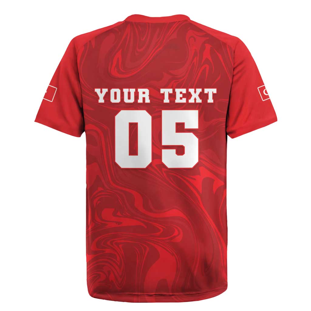 Custom Football 2026 Turkey Rugby Jersey Crescent-Stars Simple Style