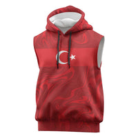 Custom Football 2026 Turkey Sleeveless Hoodie Crescent-Stars Simple Style