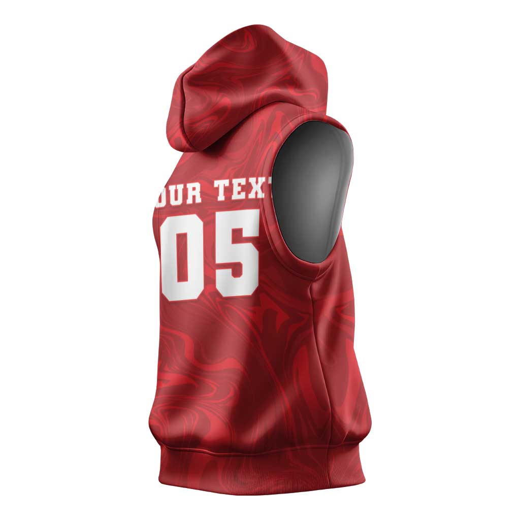 Custom Football 2026 Turkey Sleeveless Hoodie Crescent-Stars Simple Style