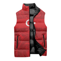 Custom Football 2026 Turkey Sleeveless Puffer Jacket Crescent-Stars Simple Style