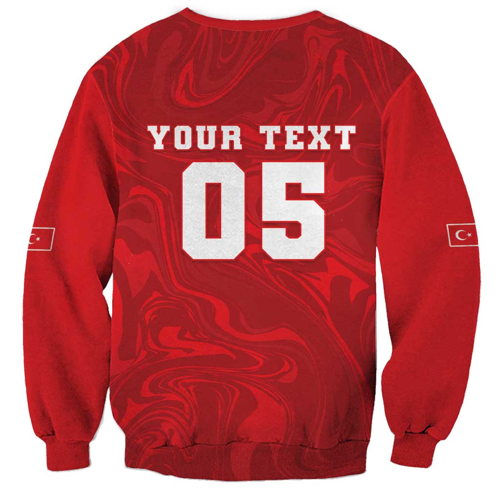 Custom Football 2026 Turkey Sweatshirt Crescent-Stars Simple Style