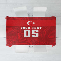 Custom Football 2026 Turkey Tablecloth Crescent-Stars Simple Style