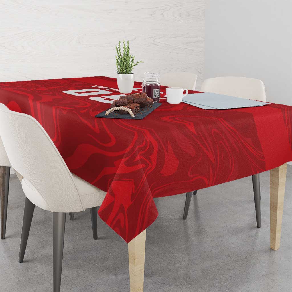Custom Football 2026 Turkey Tablecloth Crescent-Stars Simple Style