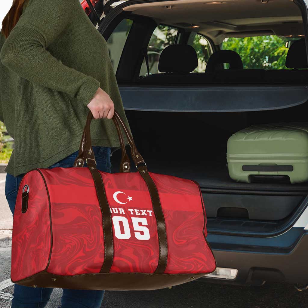 Custom Football 2026 Turkey Travel Bag Crescent-Stars Simple Style