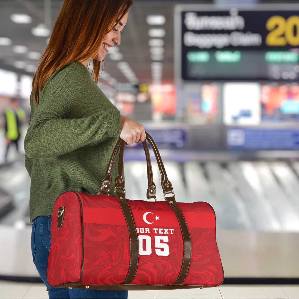 Custom Football 2026 Turkey Travel Bag Crescent-Stars Simple Style