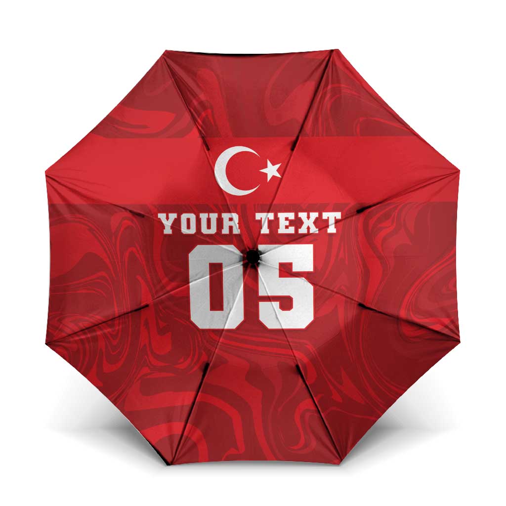 Custom Football 2026 Turkey Umbrella Crescent-Stars Simple Style