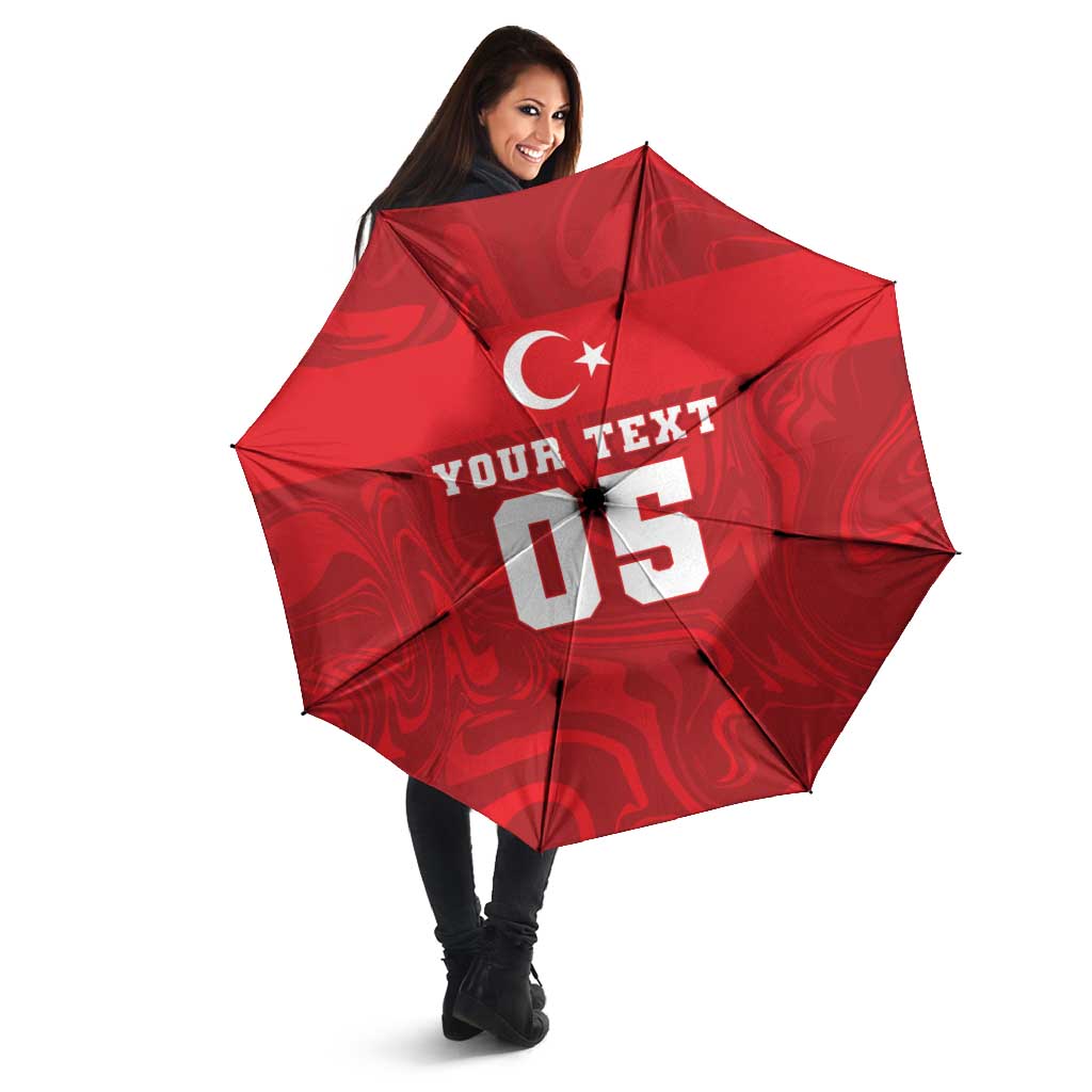 Custom Football 2026 Turkey Umbrella Crescent-Stars Simple Style