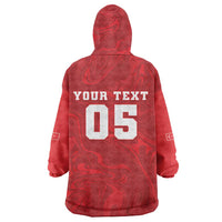 Custom Football 2026 Turkey Wearable Blanket Hoodie Crescent-Stars Simple Style