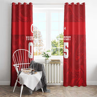 Custom Football 2026 Turkey Window Curtain Crescent-Stars Simple Style