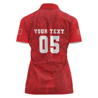 Custom Football 2026 Turkey Women Polo Shirt Crescent-Stars Simple Style
