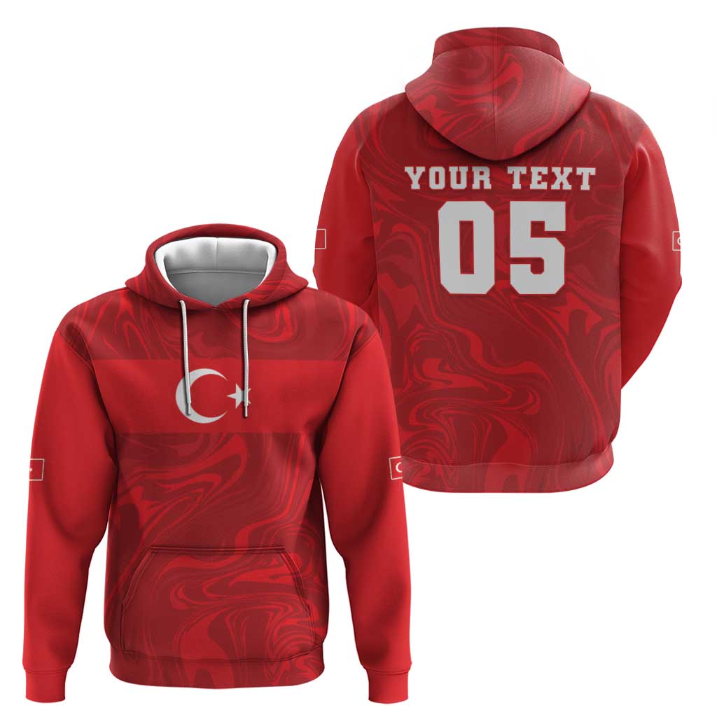 Custom Football 2026 Turkey Zip Hoodie Crescent-Stars Simple Style