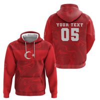 Custom Football 2026 Turkey Zip Hoodie Crescent-Stars Simple Style