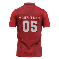 Custom Football 2026 Turkey Zipper Polo Shirt Crescent-Stars Simple Style