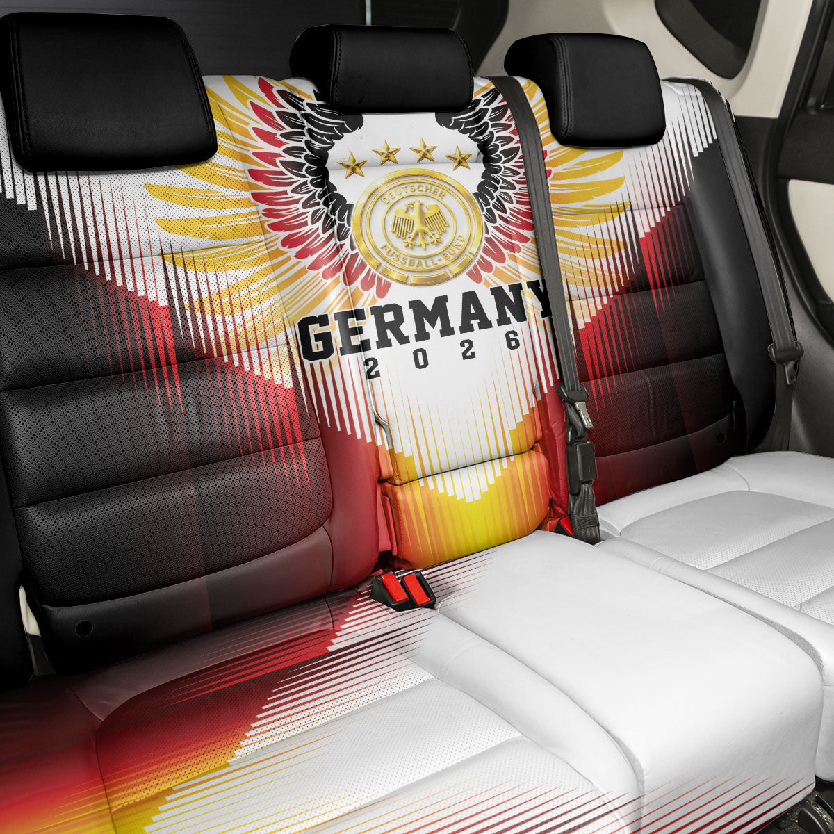 Germany Football 2026 Back Car Seat Cover Deutschland Eagle Wings Special Style