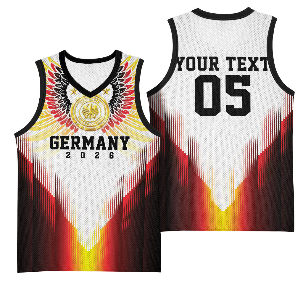 Custom Germany Football 2026 Basketball Jersey Deutschland Eagle Wings Special Style