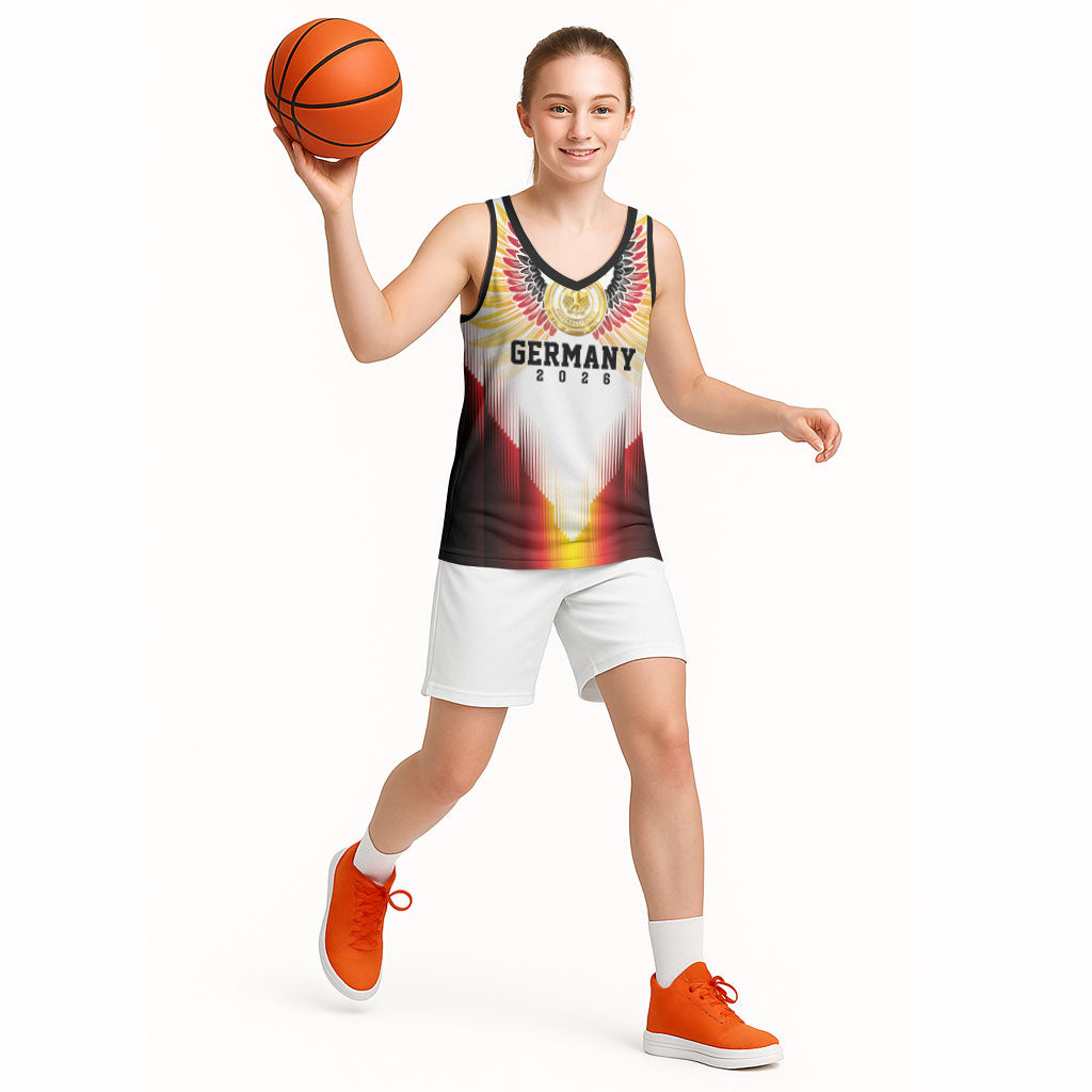 Custom Germany Football 2026 Basketball Jersey Deutschland Eagle Wings Special Style