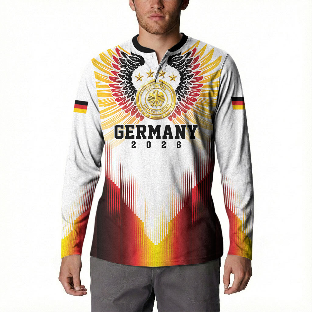 Custom Germany Football 2026 Button Sweatshirt Deutschland Eagle Wings Special Style