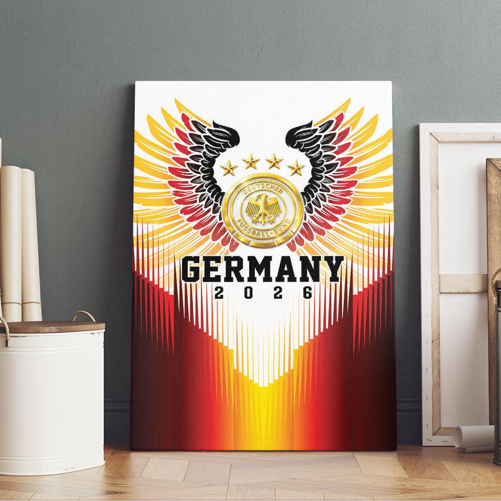 Germany Football 2026 Canvas Wall Art Deutschland Eagle Wings Special Style