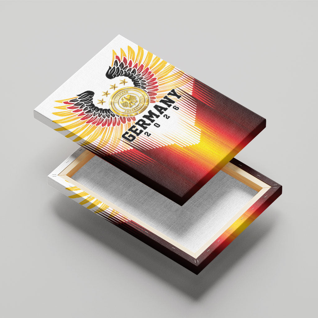 Germany Football 2026 Canvas Wall Art Deutschland Eagle Wings Special Style