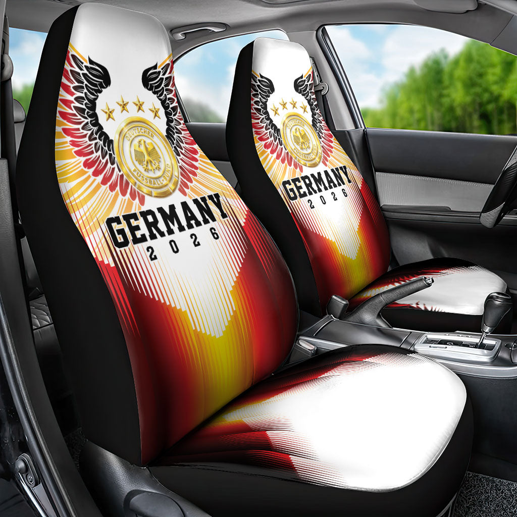 Germany Football 2026 Car Seat Cover Deutschland Eagle Wings Special Style