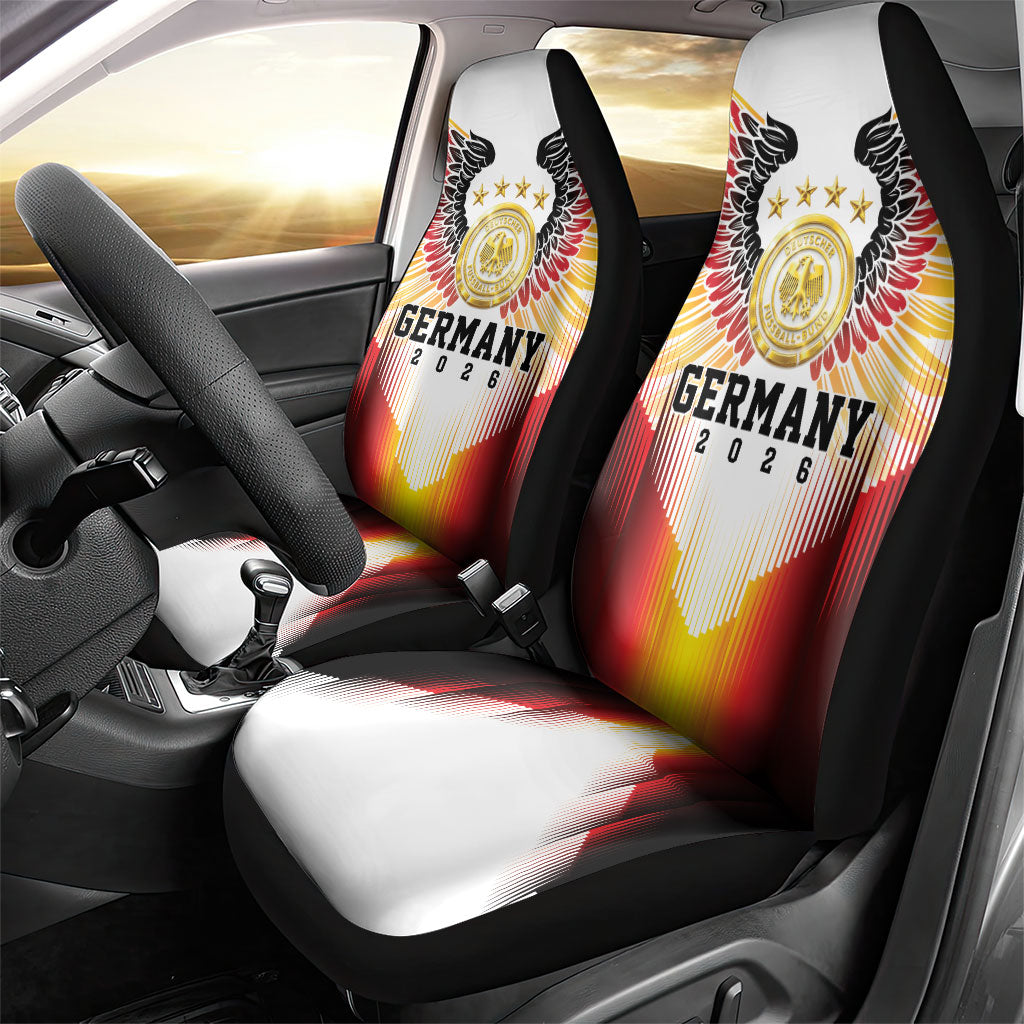 Germany Football 2026 Car Seat Cover Deutschland Eagle Wings Special Style
