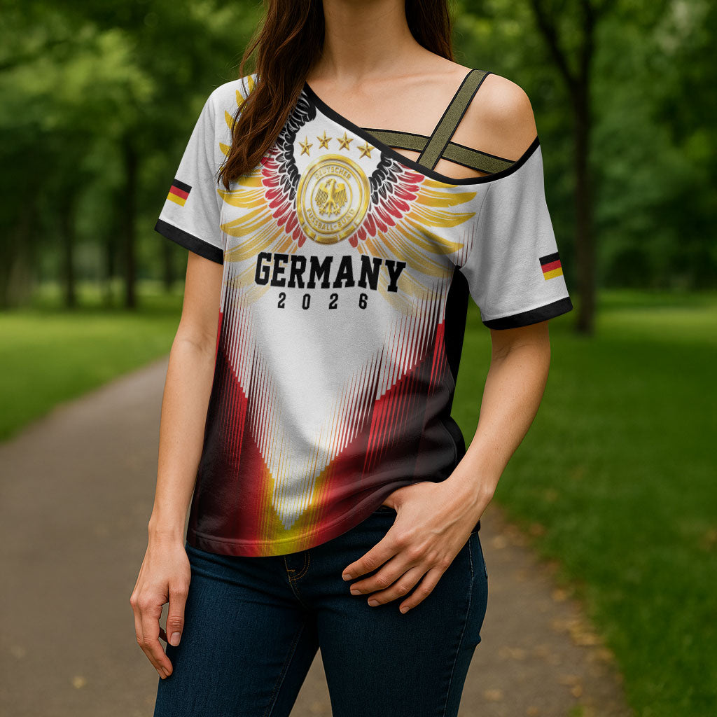 Custom Germany Football 2026 Cross Shoulder Shirt Deutschland Eagle Wings Special Style