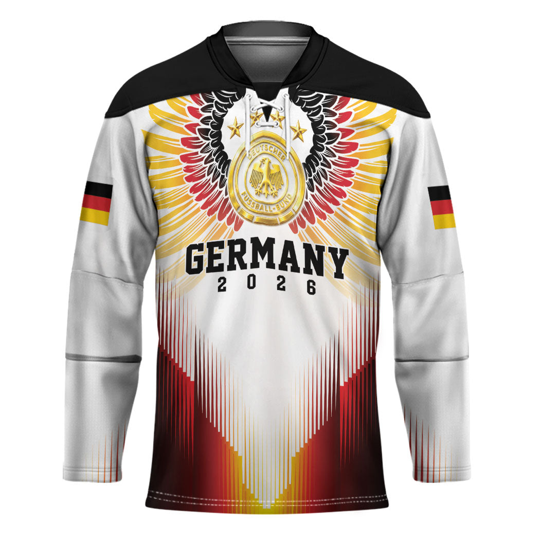 Custom Germany Football 2026 Hockey Jersey Deutschland Eagle Wings Special Style