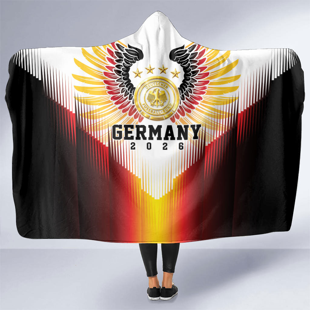 Germany Football 2026 Hooded Blanket Deutschland Eagle Wings Special Style
