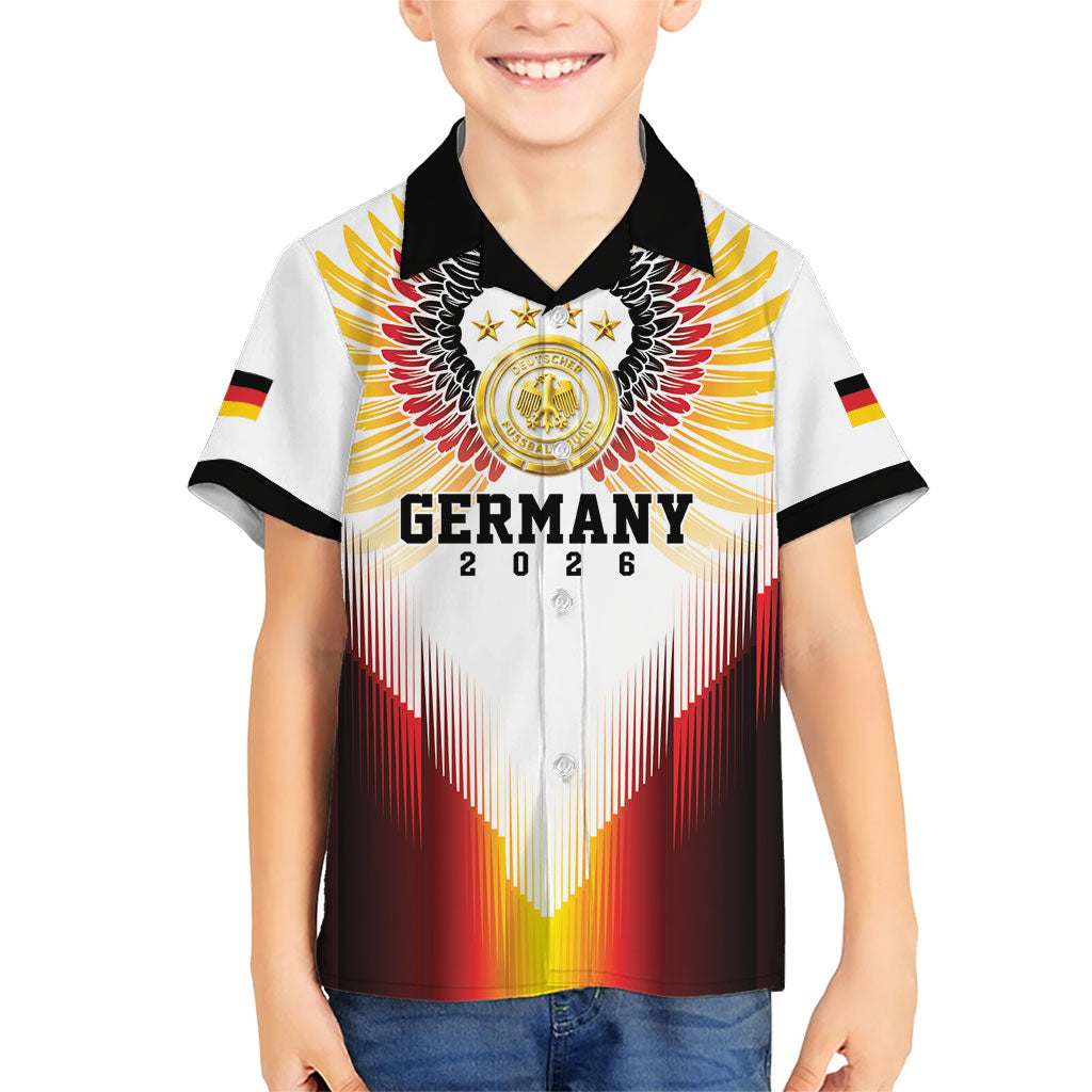 Custom Germany Football 2026 Kid Hawaiian Shirt Deutschland Eagle Wings Special Style