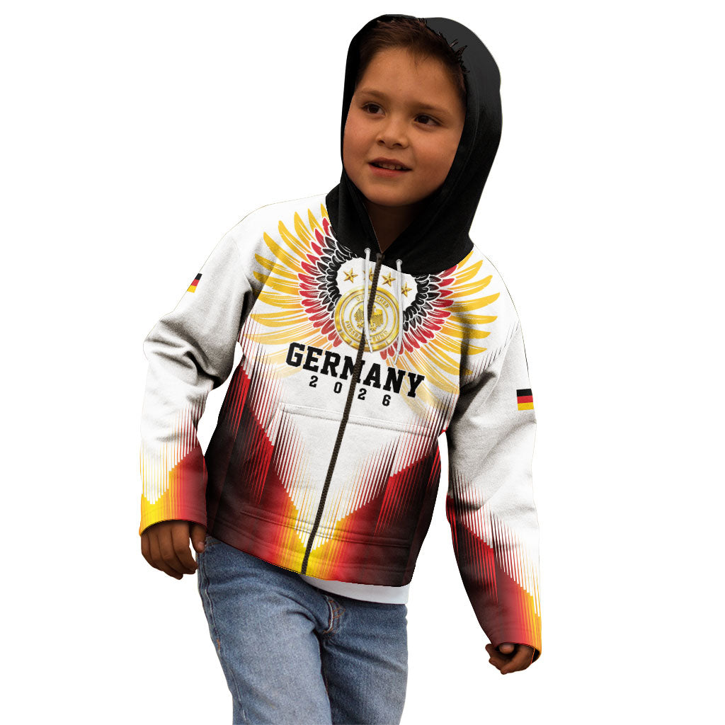 Custom Germany Football 2026 Kid Hoodie Deutschland Eagle Wings Special Style