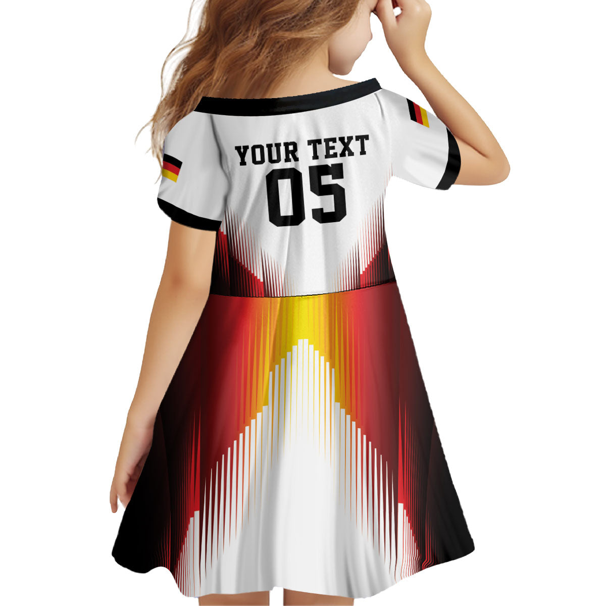 Custom Germany Football 2026 Kid Short Sleeve Dress Deutschland Eagle Wings Special Style