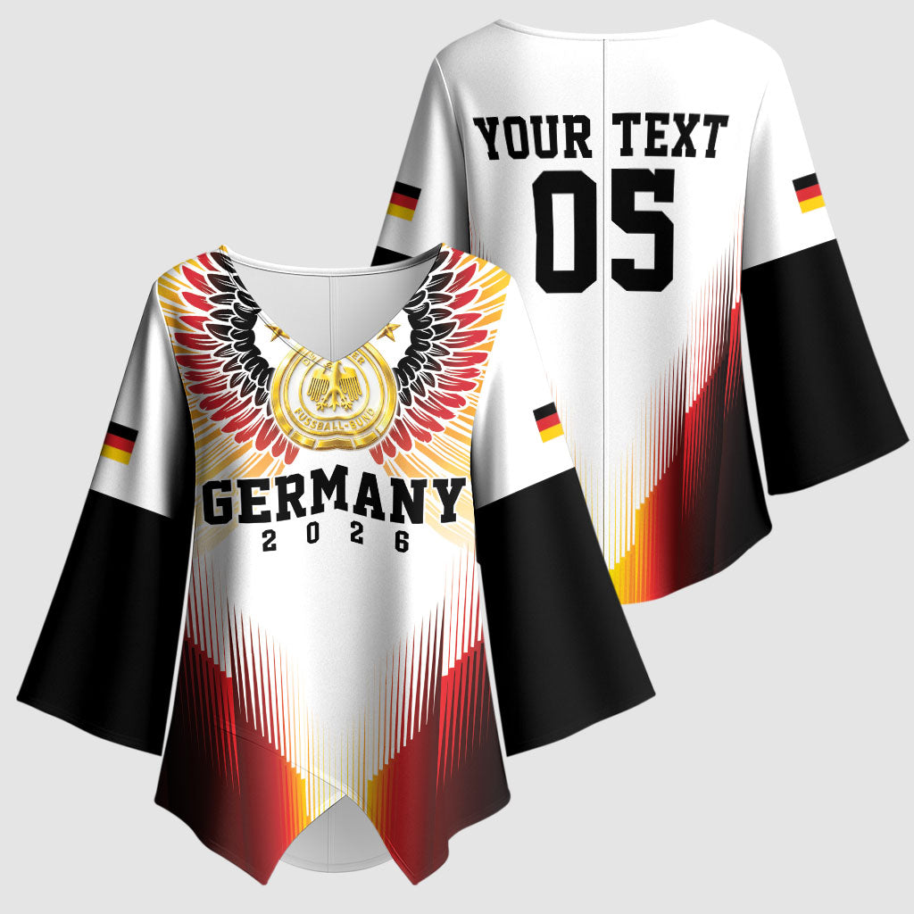 Custom Germany Football 2026 Kimono Sleeve Blouse Deutschland Eagle Wings Special Style
