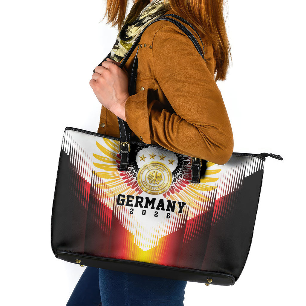 Germany Football 2026 Leather Tote Bag Deutschland Eagle Wings Special Style