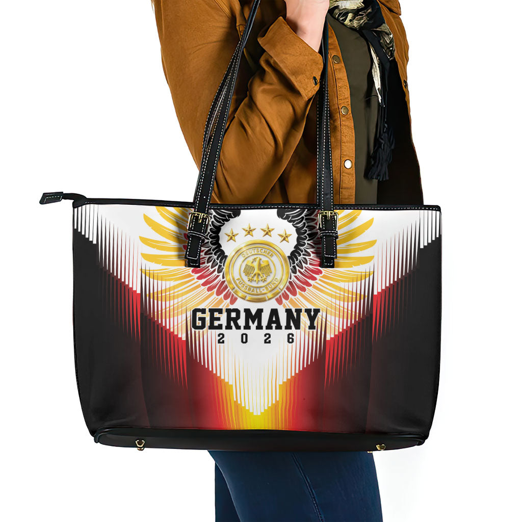 Germany Football 2026 Leather Tote Bag Deutschland Eagle Wings Special Style