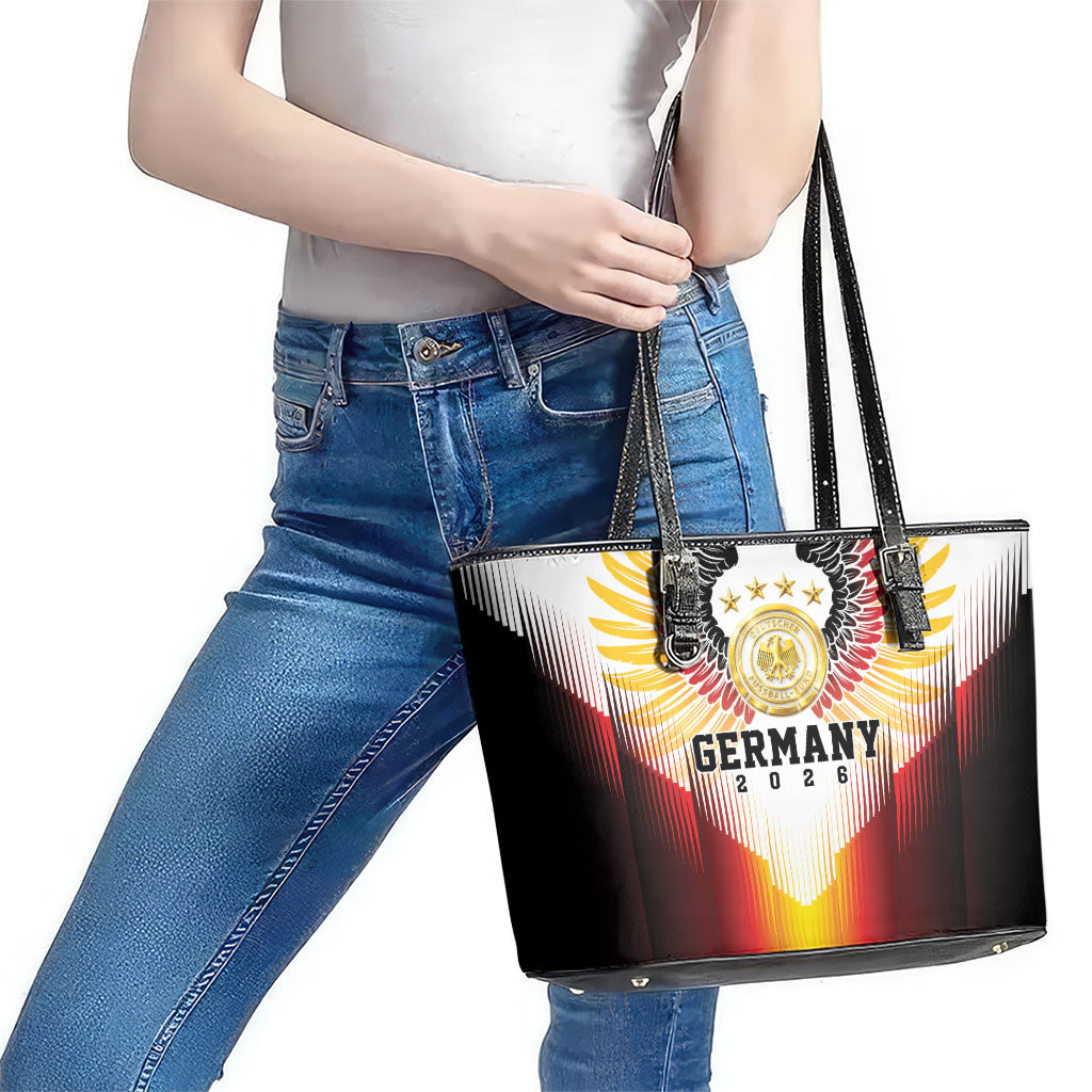 Germany Football 2026 Leather Tote Bag Deutschland Eagle Wings Special Style