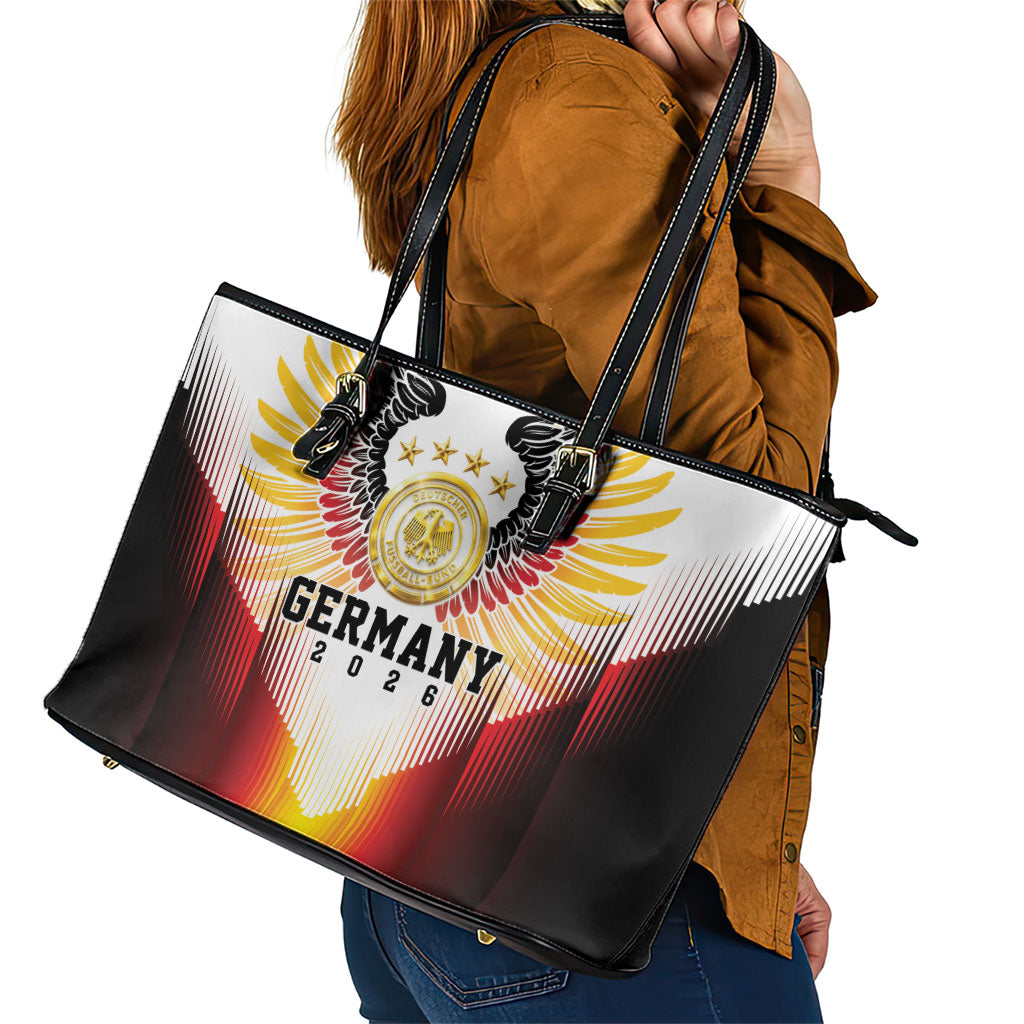 Germany Football 2026 Leather Tote Bag Deutschland Eagle Wings Special Style