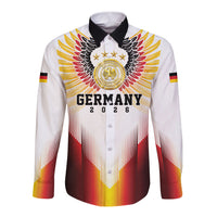 Custom Germany Football 2026 Long Sleeve Button Shirt Deutschland Eagle Wings Special Style