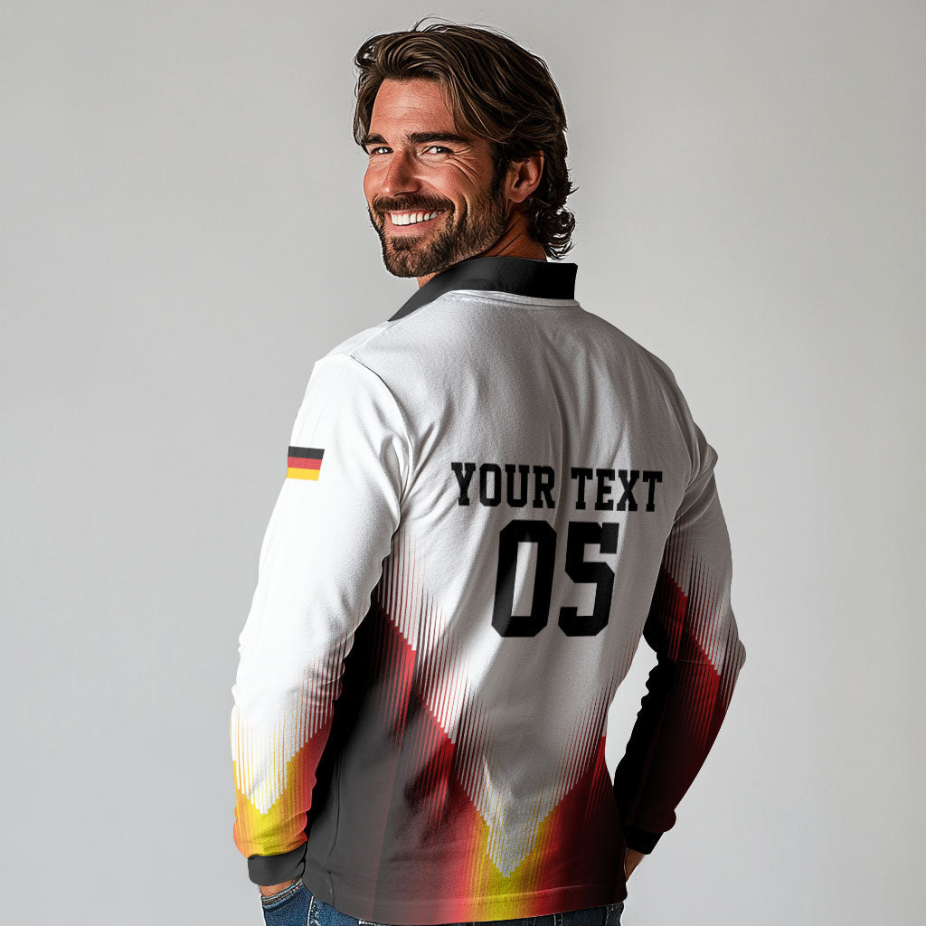 Custom Germany Football 2026 Long Sleeve Polo Shirt Deutschland Eagle Wings Special Style