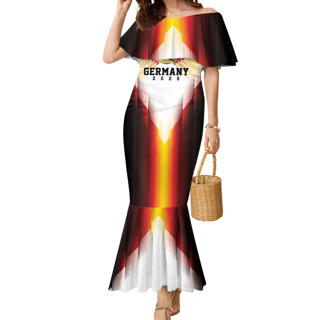 Custom Germany Football 2026 Mermaid Dress Deutschland Eagle Wings Special Style