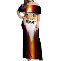 Custom Germany Football 2026 Off Shoulder Maxi Dress Deutschland Eagle Wings Special Style