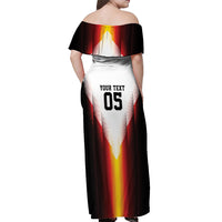 Custom Germany Football 2026 Off Shoulder Maxi Dress Deutschland Eagle Wings Special Style