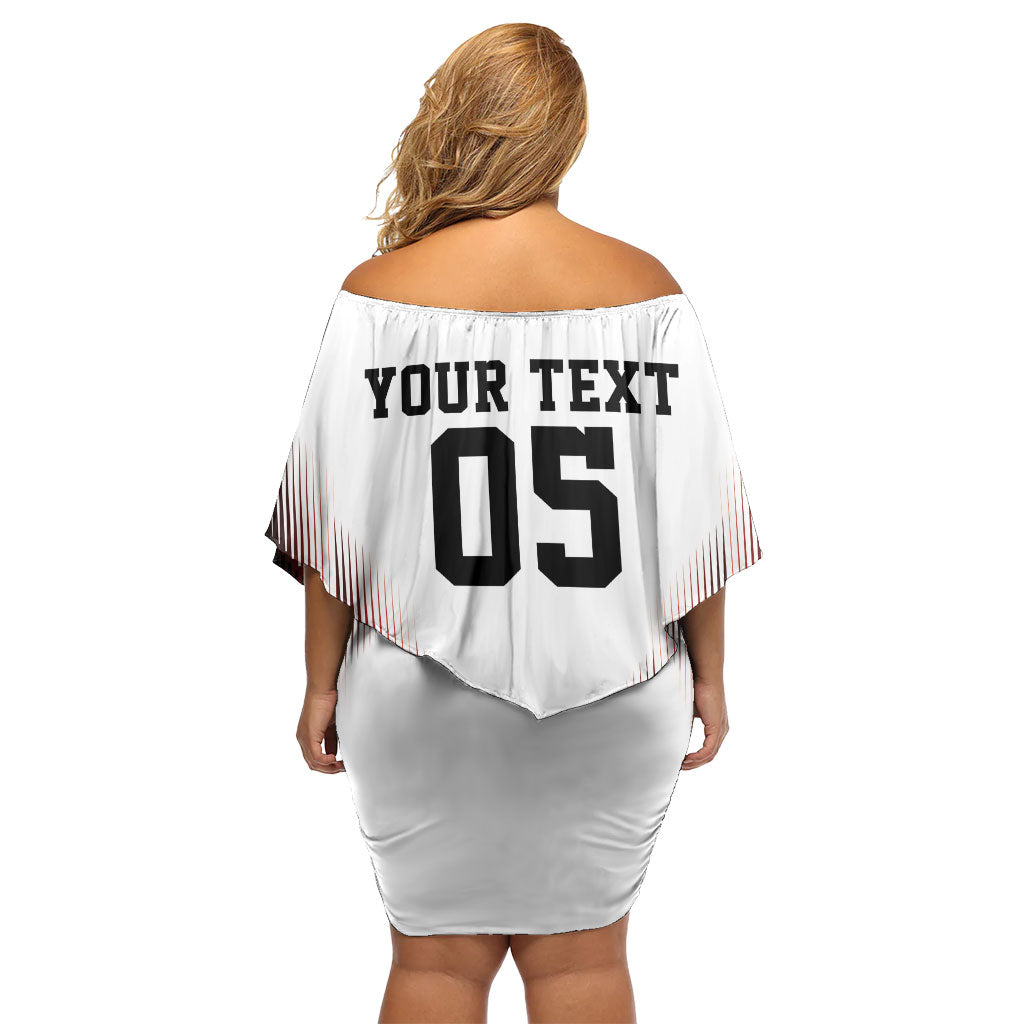 Custom Germany Football 2026 Off Shoulder Short Dress Deutschland Eagle Wings Special Style