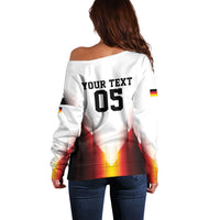 Custom Germany Football 2026 Off Shoulder Sweater Deutschland Eagle Wings Special Style