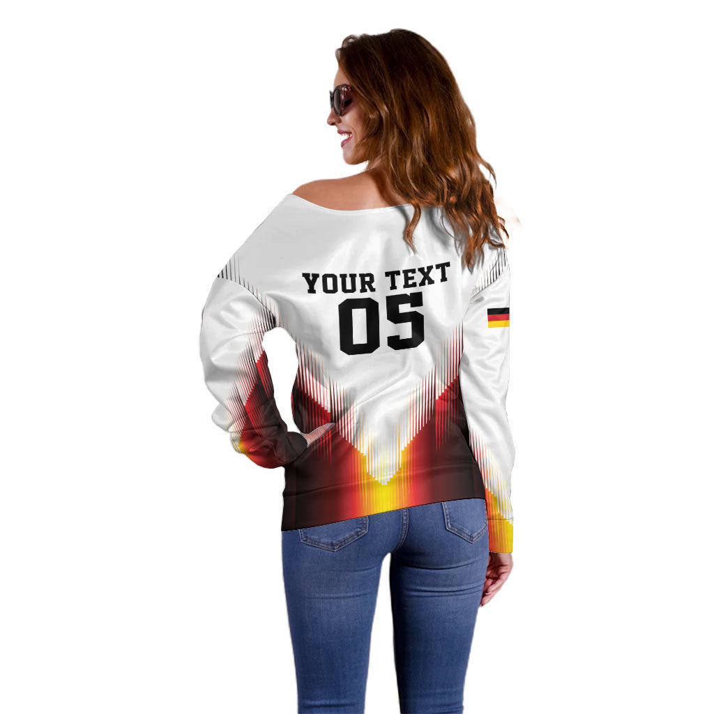 Custom Germany Football 2026 Off Shoulder Sweater Deutschland Eagle Wings Special Style