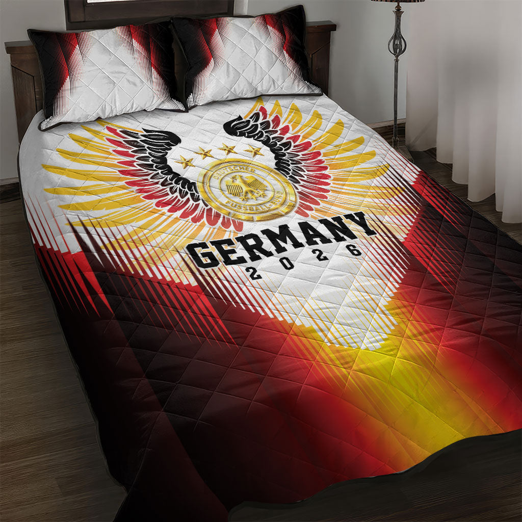 Germany Football 2026 Quilt Bed Set Deutschland Eagle Wings Special Style