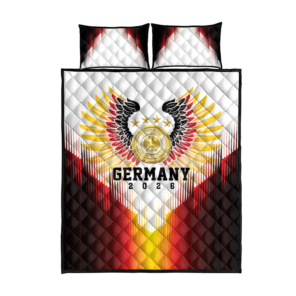 Germany Football 2026 Quilt Bed Set Deutschland Eagle Wings Special Style