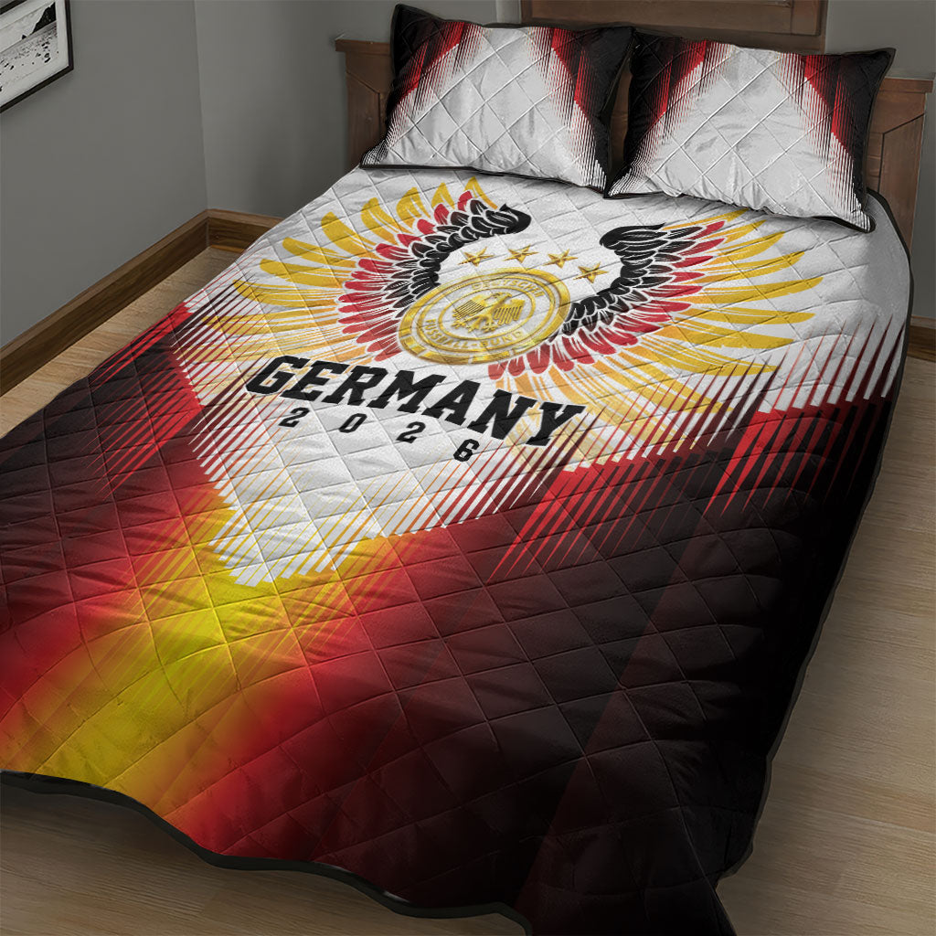 Germany Football 2026 Quilt Bed Set Deutschland Eagle Wings Special Style