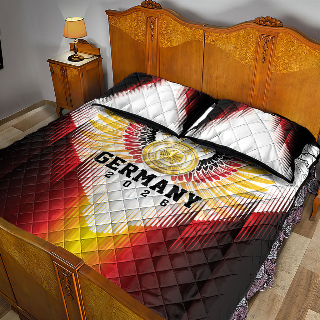 Germany Football 2026 Quilt Bed Set Deutschland Eagle Wings Special Style